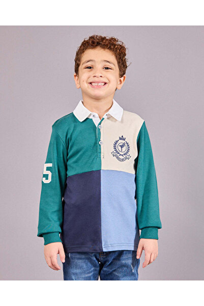 REDTAG Boys Multicolour Long Sleeve Polo Shirt