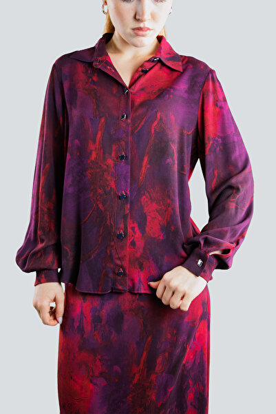 IDYL Patterned Shirt and Skirt Set