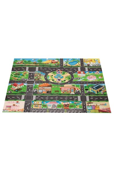 OEM Waterproof play mat for children, city pattern with road signs, 130 cm x 100 cm