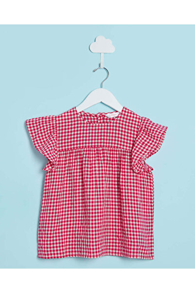 REDTAG بلوزة حمراء منقوشة للبنات الرضع