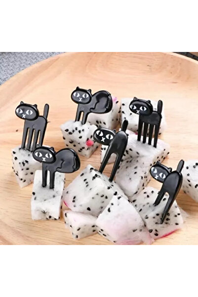 MaffStuff Mini Children's Forks PVC 5x2x5 cm Black Kittens MaffStuff®