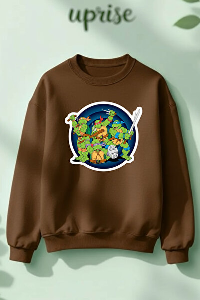 Vordevia Hanorac Turtle cu imprimeu Cotton 3 Thread B guler rotund O supradim...