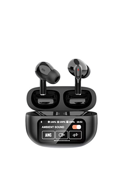 Hassting Căști fără fir Gadgets cu ecran LCD ANC/ENC - Negre