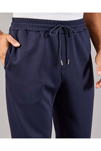 REDTAG Men Navy Modal Track Pants