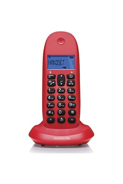 Motorola DECT C1001LB+ Cordless Landline Phone, Cherry