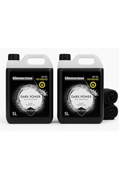 GLIMMERSTONE Detergent gel pentru haine negre, set de 2, 10 l, 300 spălări, f...