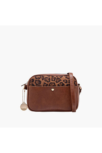 Marina Galanti Animal Textured Crossbody Bag with Adjustable Strap