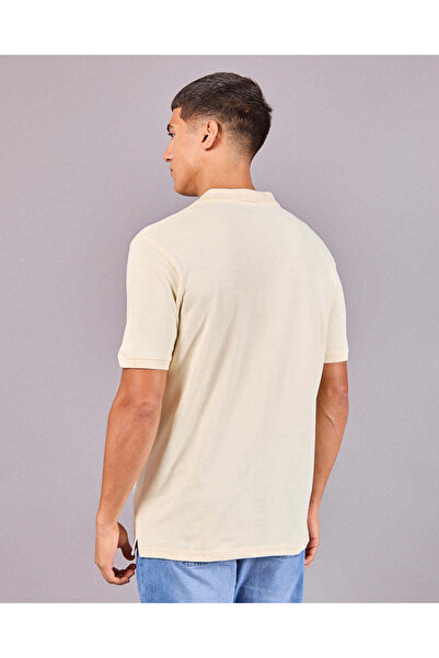 REDTAG Men Ecru Basic Polo Shirt