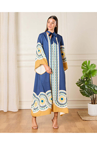 REDTAG Women Navy Printed Kimono Dress