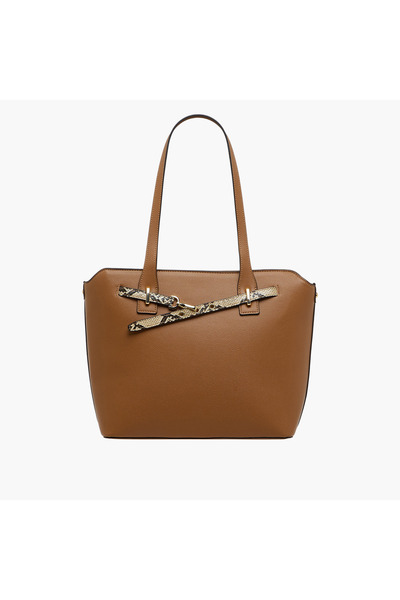 SASHA حقيبة توت بحزام منقوش بنقشة حيوانية مع مقابض