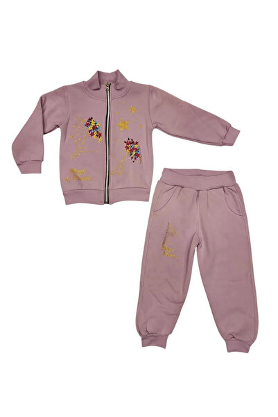 Ravza Set cardigan gros unicorn pentru fetiță