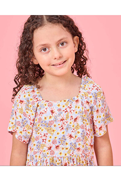 REDTAG Girls Pink Printed Dress