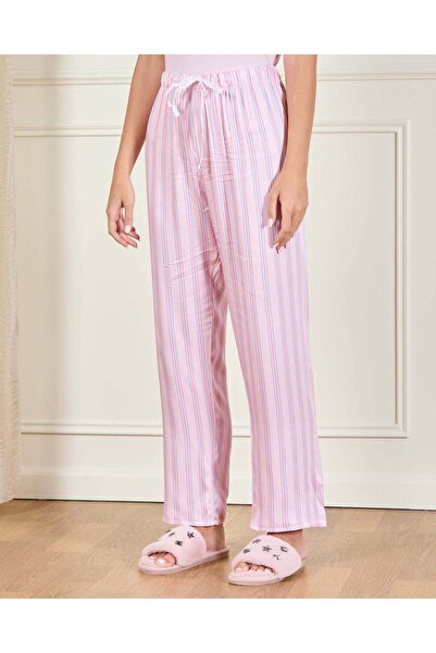 REDTAG Women Pink Striped Pyjama Bottom