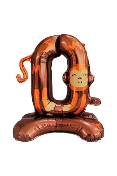 ERMA Smart Balon folie cu imprimeuri animale, Maimuță, Numărul 0, 54x48 cm