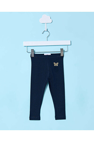 REDTAG بنطال ضيق أزرق داكن بنقشة فراشات للبنات الرضع