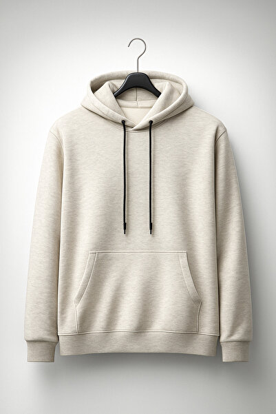 MARKATEM Hooded Kangaroo Pocket 3-Thread Cotton Combed Sweatshirt