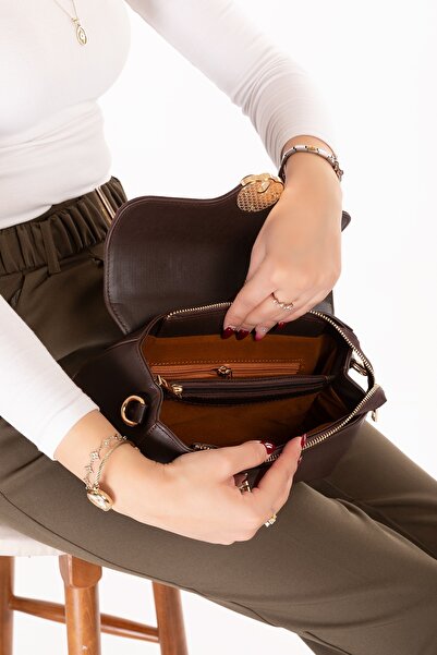 Gondol Women's Stylish Hand and Shoulder Bag Ct.1015 Brown