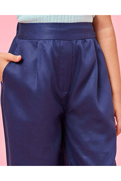 REDTAG Girls Navy Casual Trouser