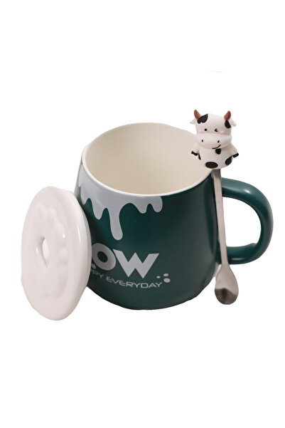 pumikaia Coffee mug with lid and spoon