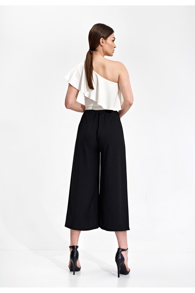 Figl Women's culottes - elegant black women's trousers M860 size L