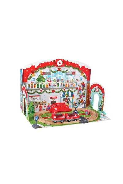 Hape Calendar advent Gara centrala de Craciun - Calendar cu 24 de jucarii sur...