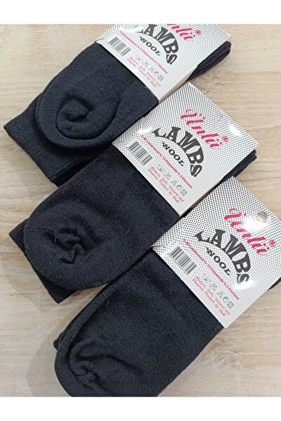 ÜNLÜ ÇORAP Wool Socks Stitch-Free Washable Perfumed 3 Pairs