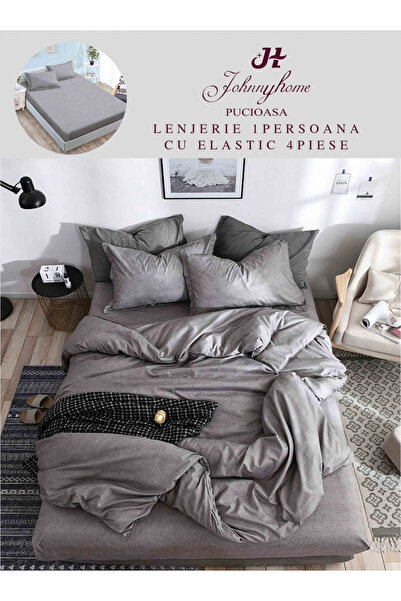 FIONNA.RO Finet Bed Linen With Elastic 1 Person - Light Grey