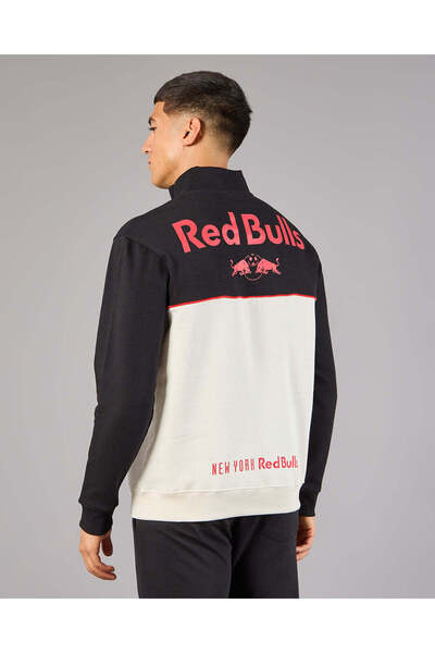 REDTAG Men Red Bull Quarter Zipper Sweatshirt