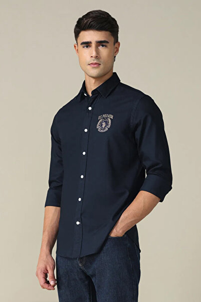 U.S. Polo Assn. Men’s Oxford Navy Blue Tailored Fit Shirt