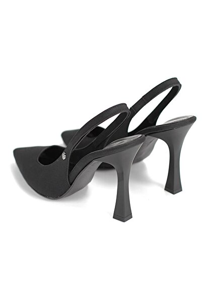 Gökhan Talay Margaret Flexible Soft Non-Slip Sole (10 cm) Black Suede Open Elastic Women's Thick Ball