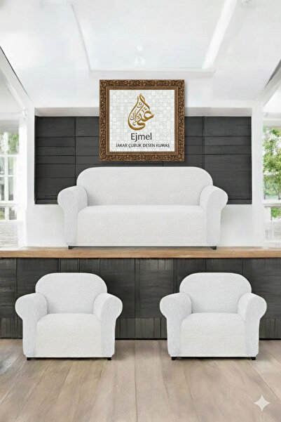 EJMEL Ejmel3+2+1 Jacquard Rod Pattern Elastic Sofa Cover Sofa Bed Seat Cover Stretch Flexible Sofa Cover