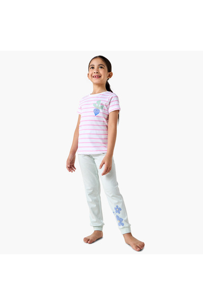 Juniors Printed T-shirt and Pyjamas - Set of 3