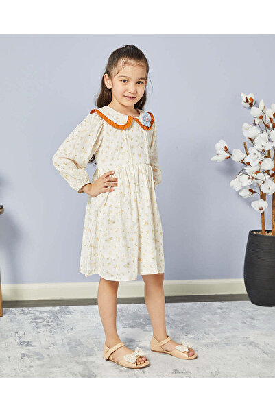 REDTAG Girls Beige Embellished Dress