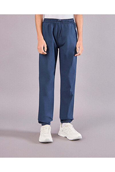 REDTAG Senior Boys Navy Poplin Jogger Trouser With Ribstop