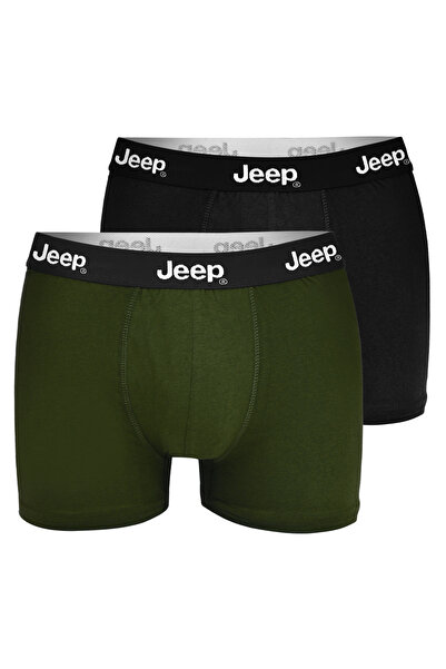 Jeep Men's Cotton Boxer Shorts, Jeep, Logo, Dark Colors, set of 6 pieces