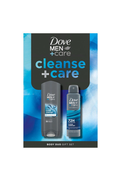 Dove Gift Set Men+Care Clean Comfort Shower Gel 250ml & Men+Care Clean Spray Deodorant 150ml