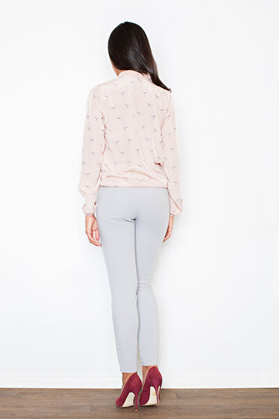 Figl High waisted slim fit pants - grey pants for women M328 size M