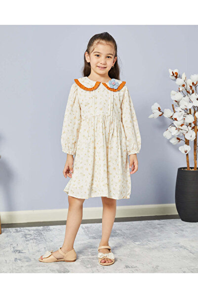 REDTAG Girls Beige Embellished Dress