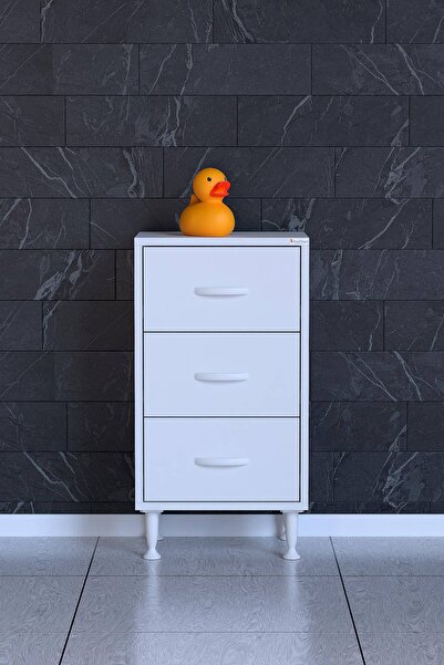 Lina Vella Home Rolen 3'lü 50 cm Çekmece Banyo Dolabı