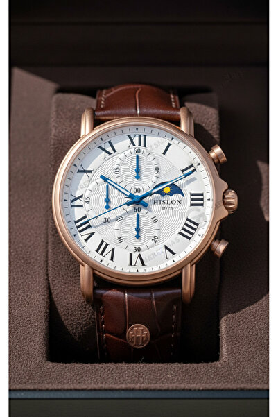 Hislon Brown Leather Cord Men's Wristwatch Tm112R-02Kr