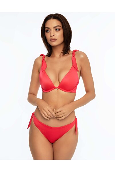 ESOTIQ Women's Bikini Bottom Briefs Swimming Panties Side Tie Smooth Polyamide | Berry