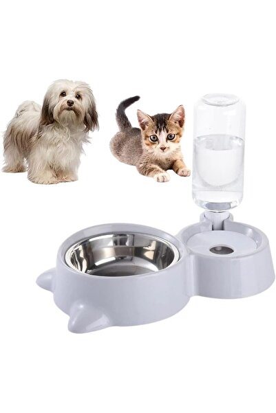 SKY TOUCH SKY-TOUCH Cat Dog Food Dish Bowl 2 In 1 - Pet Food Dish Bowl and Auto Gravity Pet Water Dispenser, 5