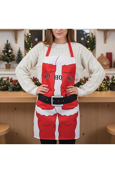 OEM Kitchen apron for cooking or baking, Santa Claus pattern, practical, polyester, 70 x 50 cm, 6220-13