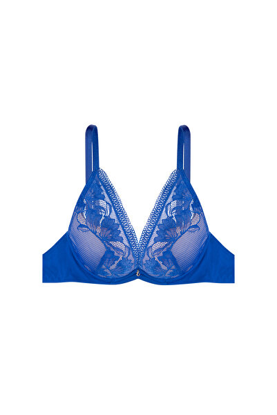 ESOTIQ Sutien push-up cu burete și armatură, design triunghiular cu dantelă subtilă | Nathalie