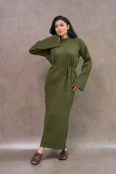 KÜÇÜĞÜM BUTİK Khaki Green Knitwear Dress