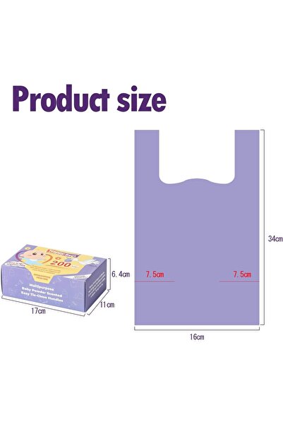 SKY TOUCH SKY-TOUCH Portable Biodegradable Disposable Diaper Wet Waste Bag (200 pcs)