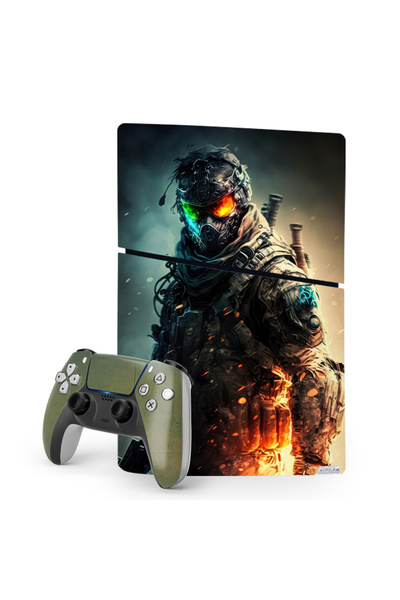 ACME LABS Skin Sticker PlayStation 5 Gaming Console Cover Wrap- Soldier