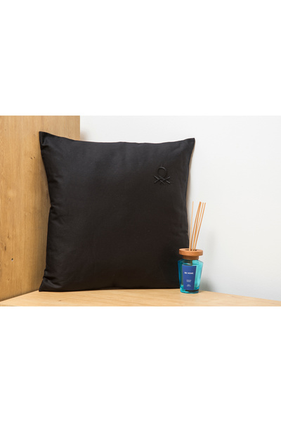 Benetton Home 100% Cotton Flat Cushion 45*45 cm (Stuffed) Black