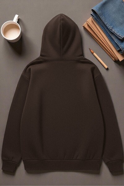 uyguntarz Unisex Colorful Ribbon Printed Hooded Sweatshirt