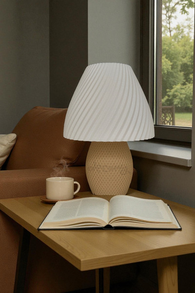 decory Marla Pinterest Style Cozy Lampshade Table Lamp, Stylish Simple Table Lamp (Bioplastic) E27